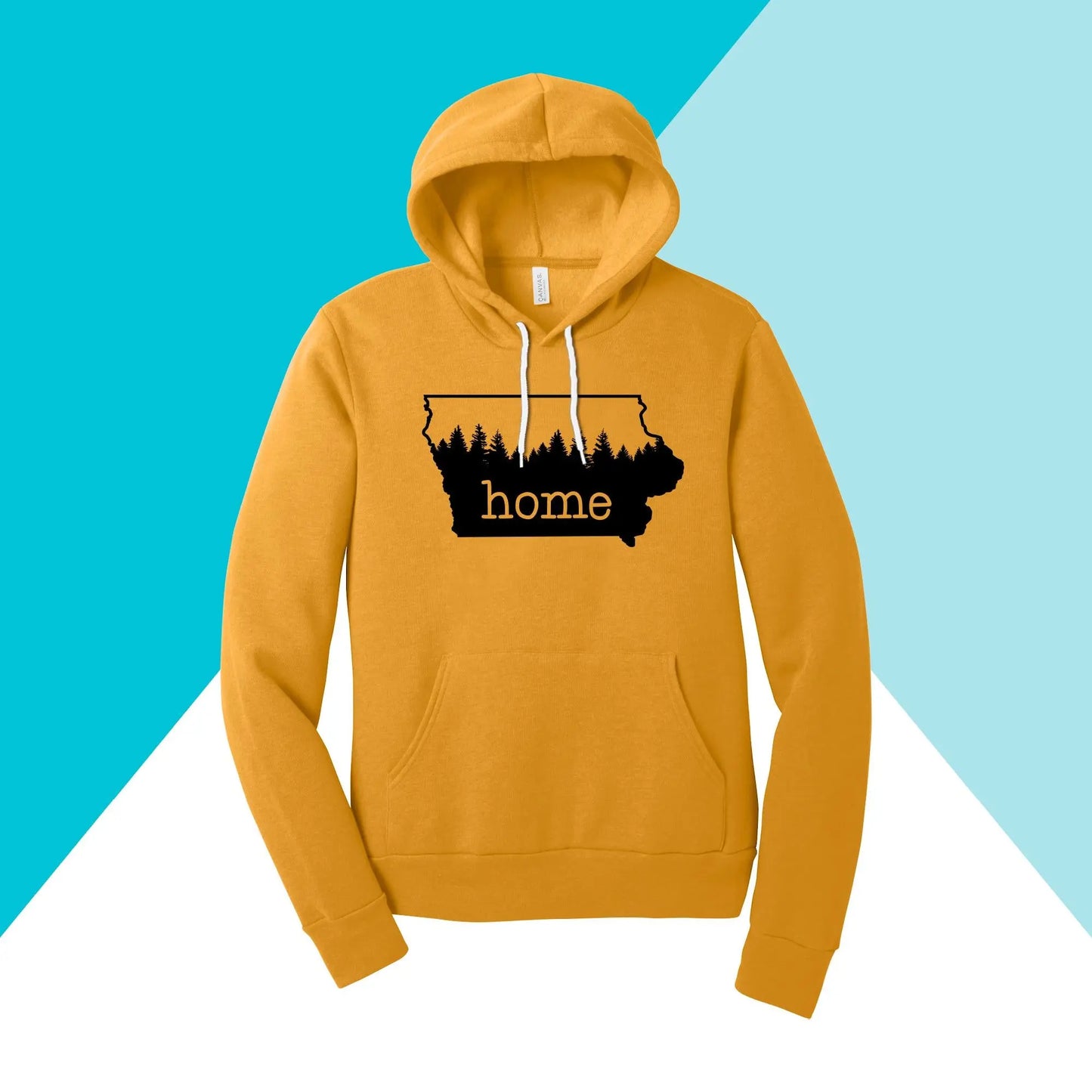 Iowa Home Pine Trees Unisex Hoodie North Owl Apparel