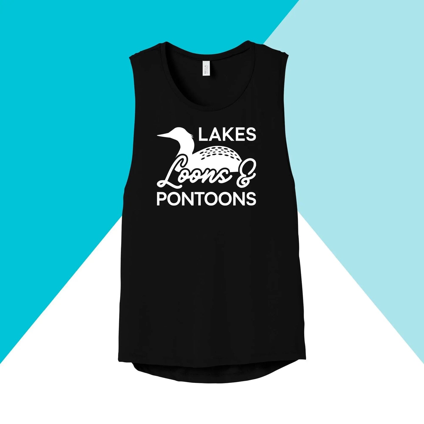 Lakes, Loons, & Pontoons Women's Muscle Tank North Owl Apparel