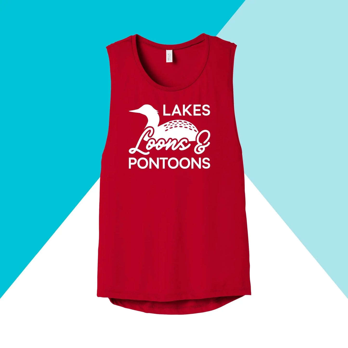 Lakes, Loons, & Pontoons Women's Muscle Tank North Owl Apparel
