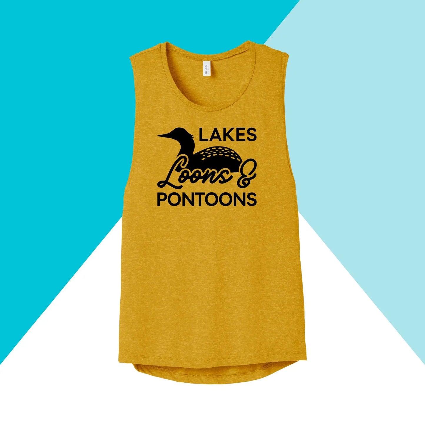 Lakes, Loons, & Pontoons Women's Muscle Tank North Owl Apparel