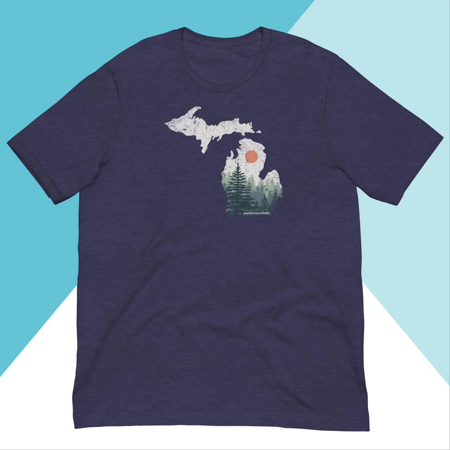 Michigan Pine Trees Distressed Unisex Shirt North Owl Apparel