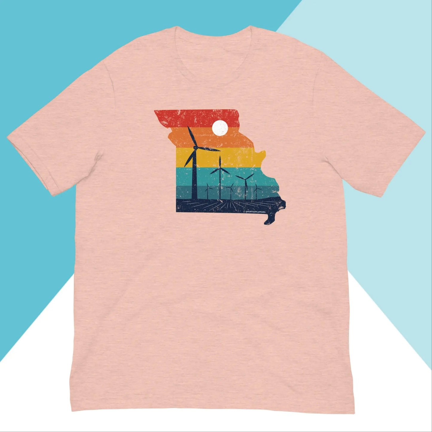 Missouri Distressed Rural Retro Windmill Sunset Unisex Shirt North Owl Apparel