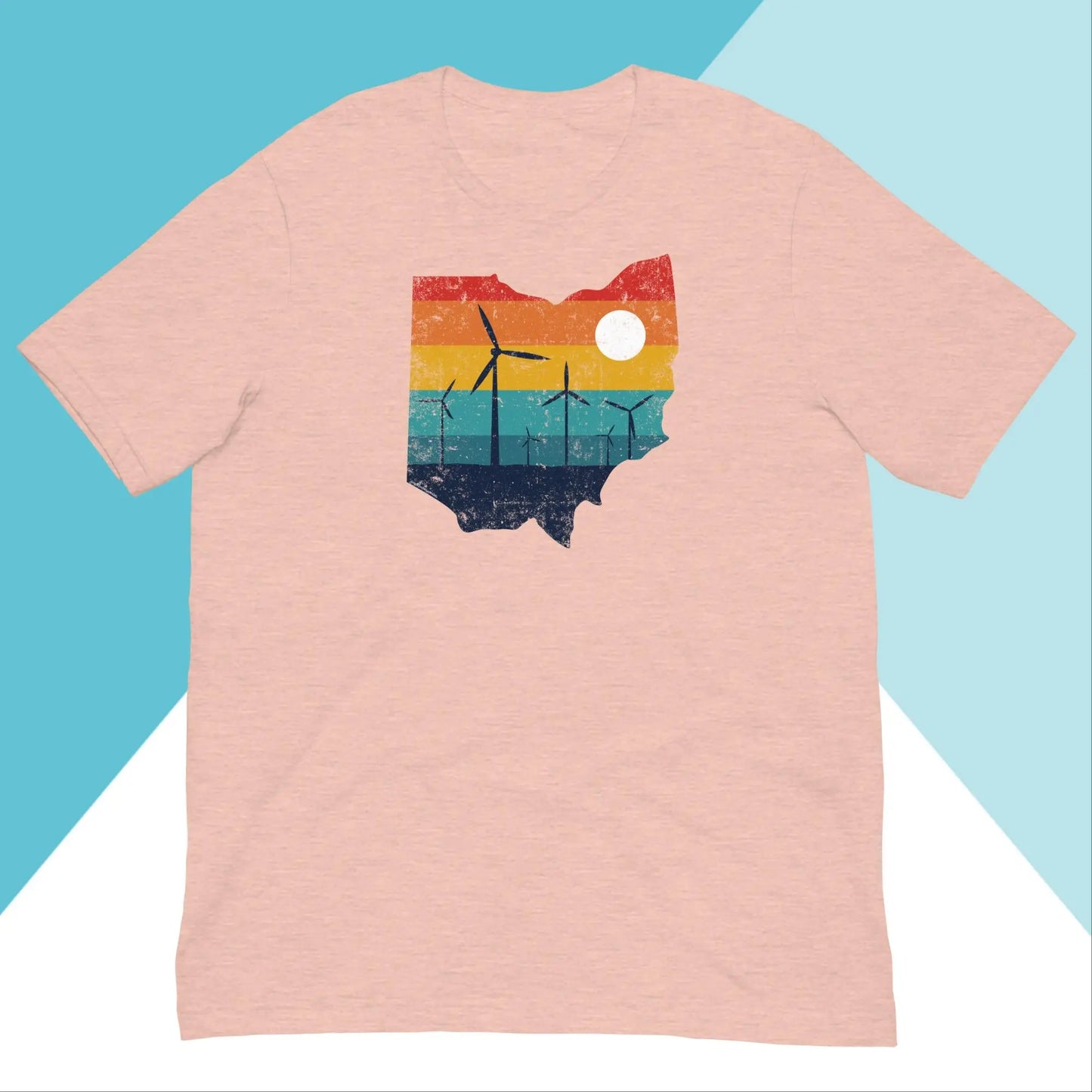 Ohio Rural Retro Windmill Sunset Unisex Shirt North Owl Apparel