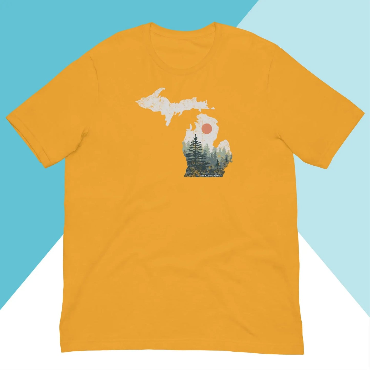 Michigan Pine Trees Distressed Unisex Shirt North Owl Apparel