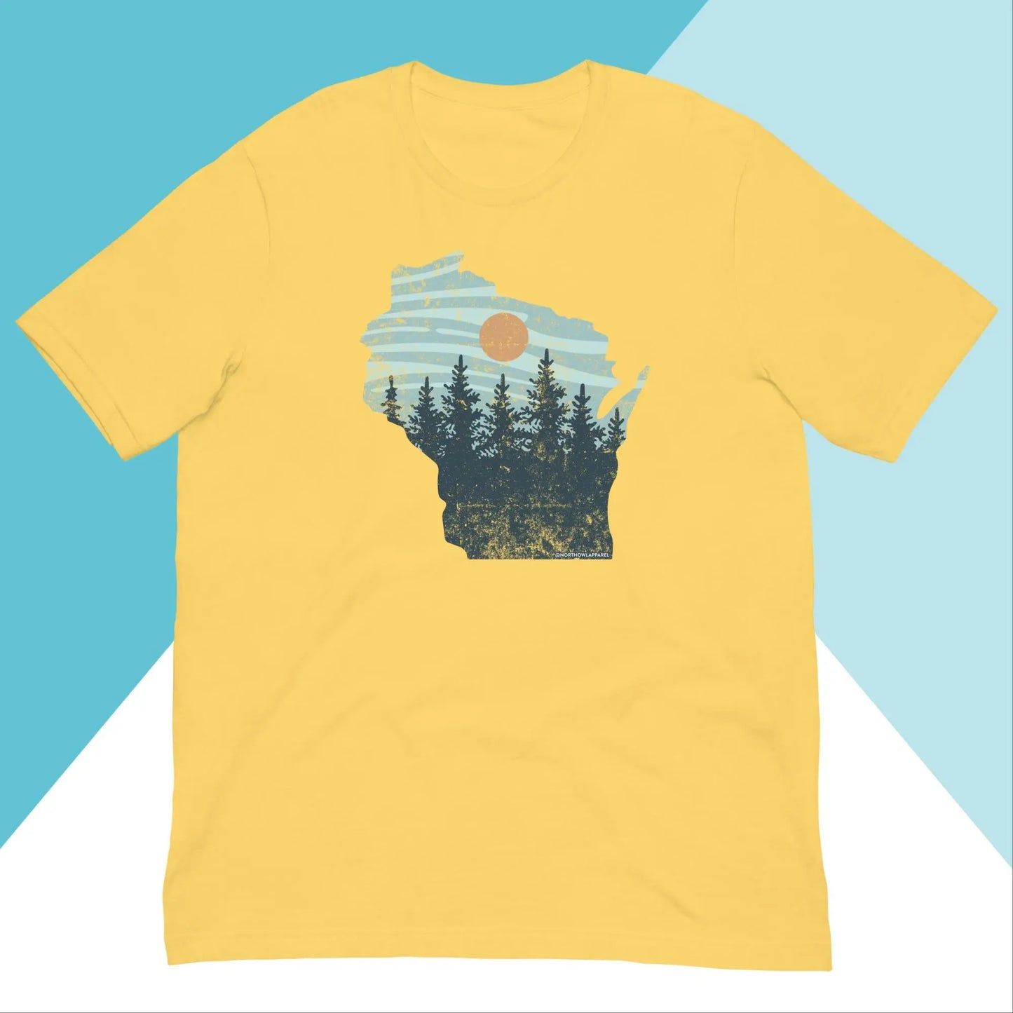 Wisconsin Pastel Pine Trees Unisex Shirt North Owl Apparel