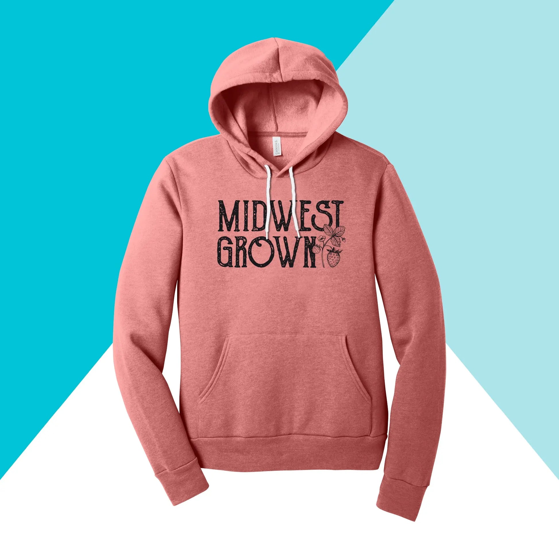 Midwest Grown Strawberry Fruit Spring Summer Unisex Hoodie North Owl Apparel
