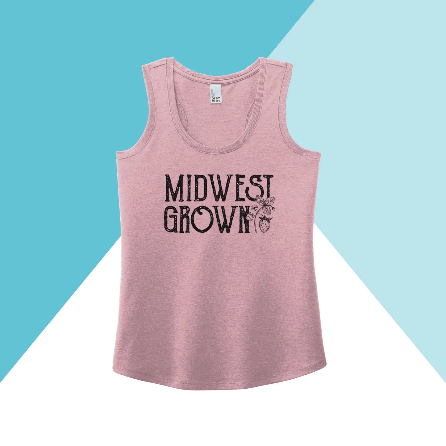 Midwest Grown Strawberry Fruit Spring Summer Women's Racerback Tank Top North Owl Apparel