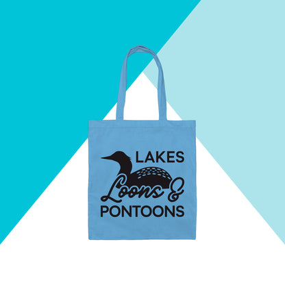 Lakes, Loons, & Pontoons Tote Bag North Owl Apparel