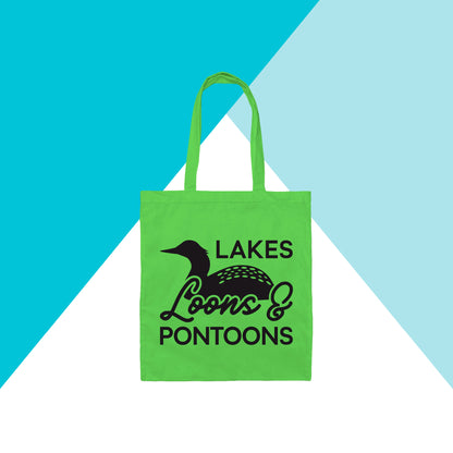 Lakes, Loons, & Pontoons Tote Bag North Owl Apparel