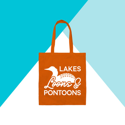 Lakes, Loons, & Pontoons Tote Bag North Owl Apparel