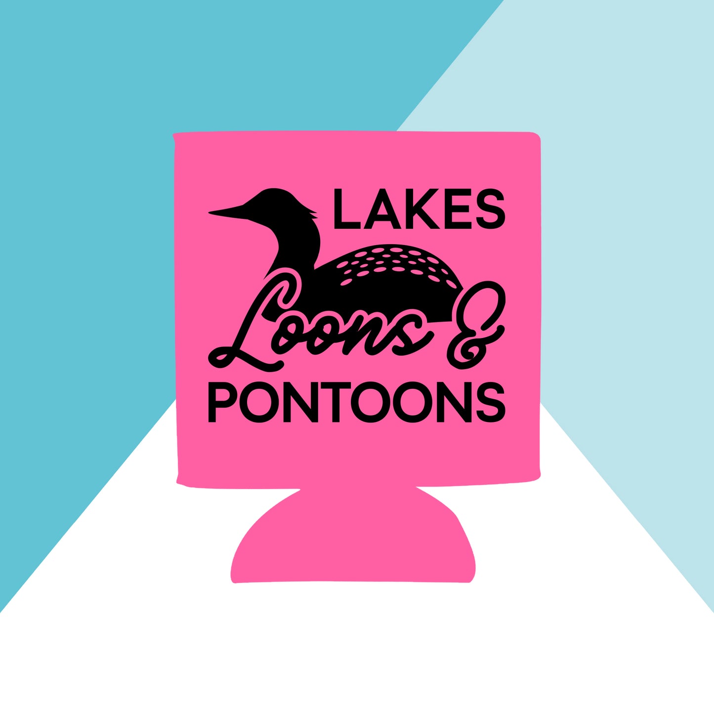 Lakes, Loons, and Pontoons Can Cooler North Owl Apparel