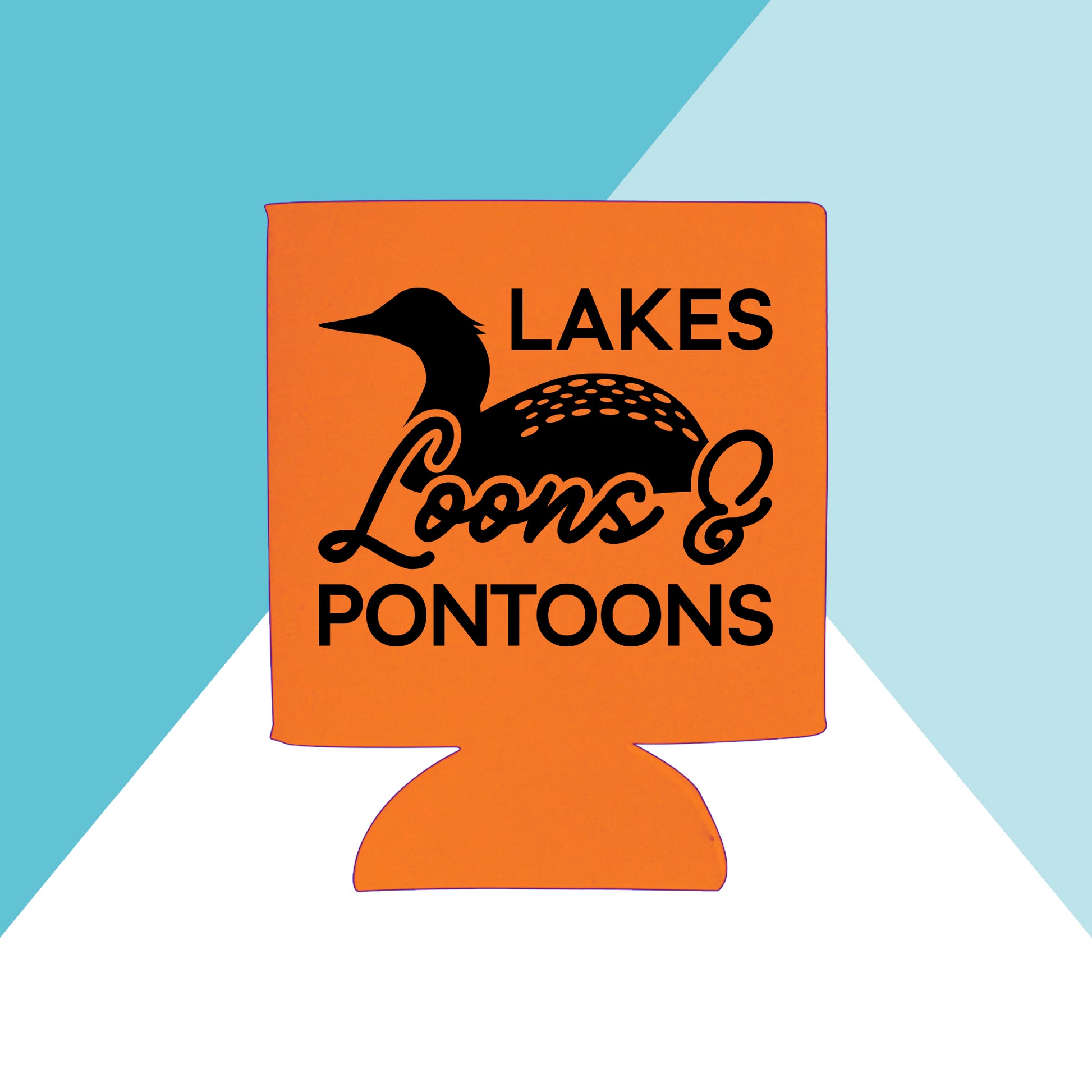 Lakes, Loons, and Pontoons Can Cooler North Owl Apparel