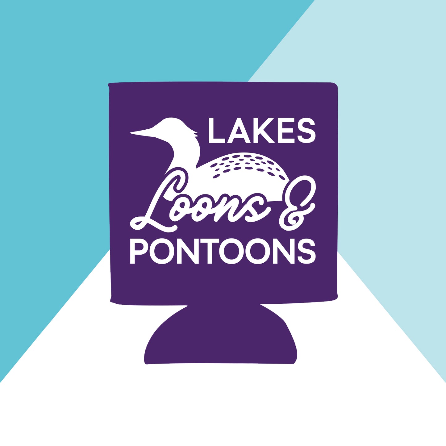 Lakes, Loons, and Pontoons Can Cooler North Owl Apparel