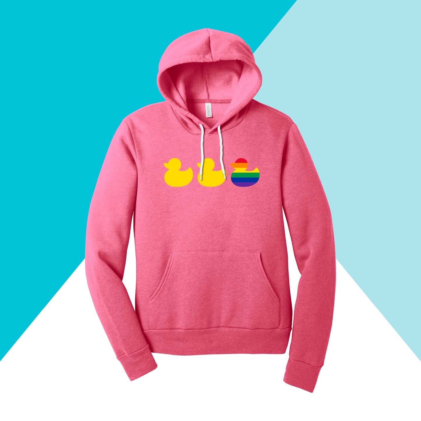Duck Duck Gay Duck LGBTQIA+ Pride Hoodie Sweatshirt North Owl Apparel