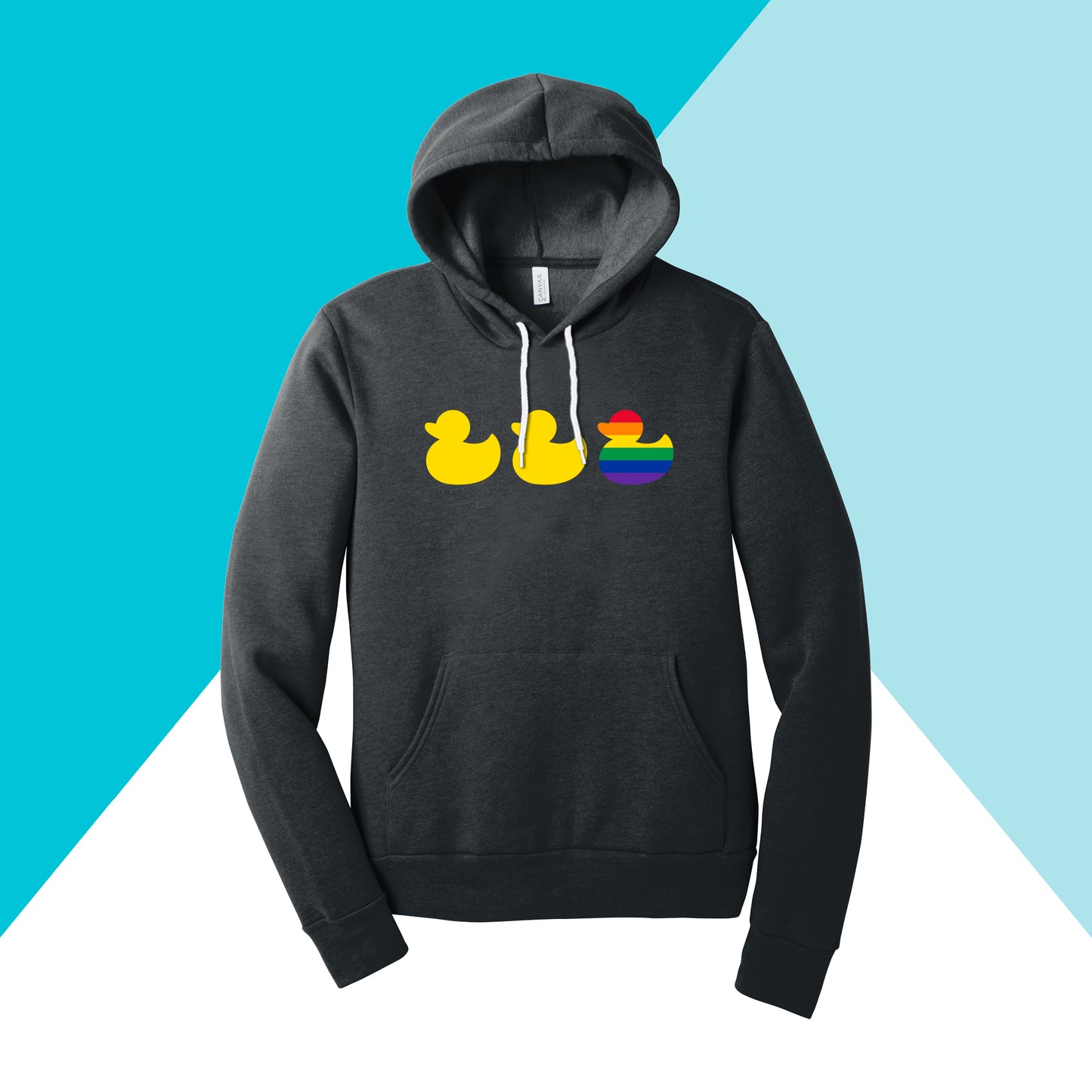 Duck Duck Gay Duck LGBTQIA+ Pride Hoodie Sweatshirt North Owl Apparel