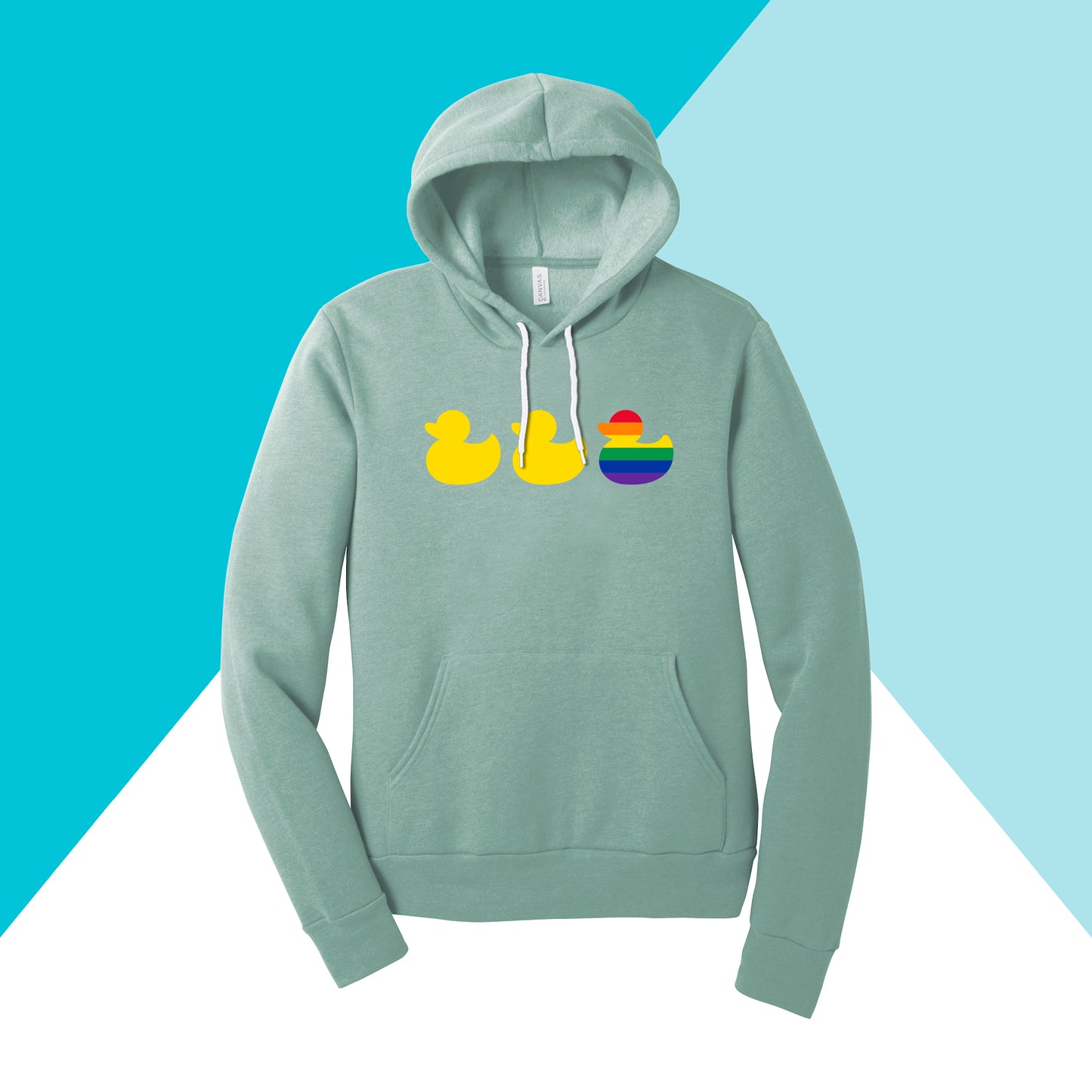 Duck Duck Gay Duck LGBTQIA+ Pride Hoodie Sweatshirt North Owl Apparel