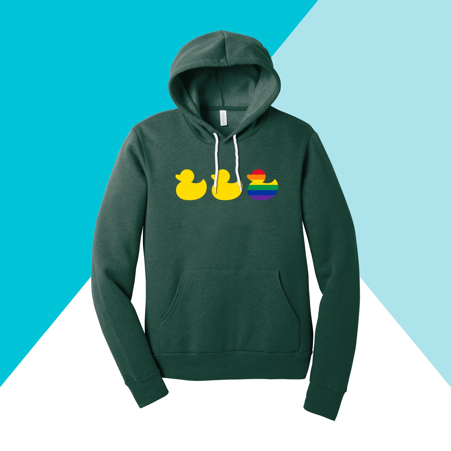 Duck Duck Gay Duck LGBTQIA+ Pride Hoodie Sweatshirt North Owl Apparel