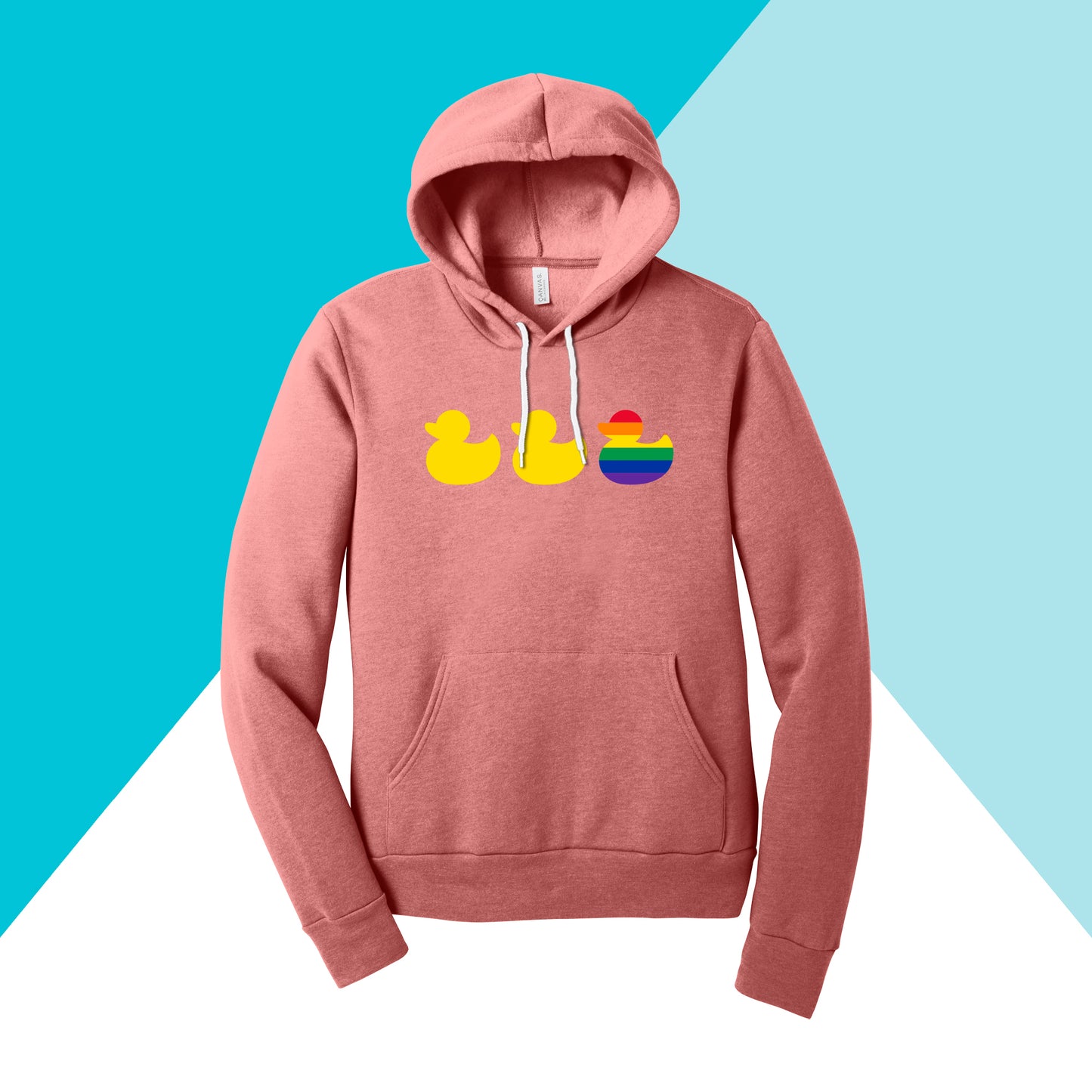Duck Duck Gay Duck LGBTQIA+ Pride Hoodie Sweatshirt North Owl Apparel