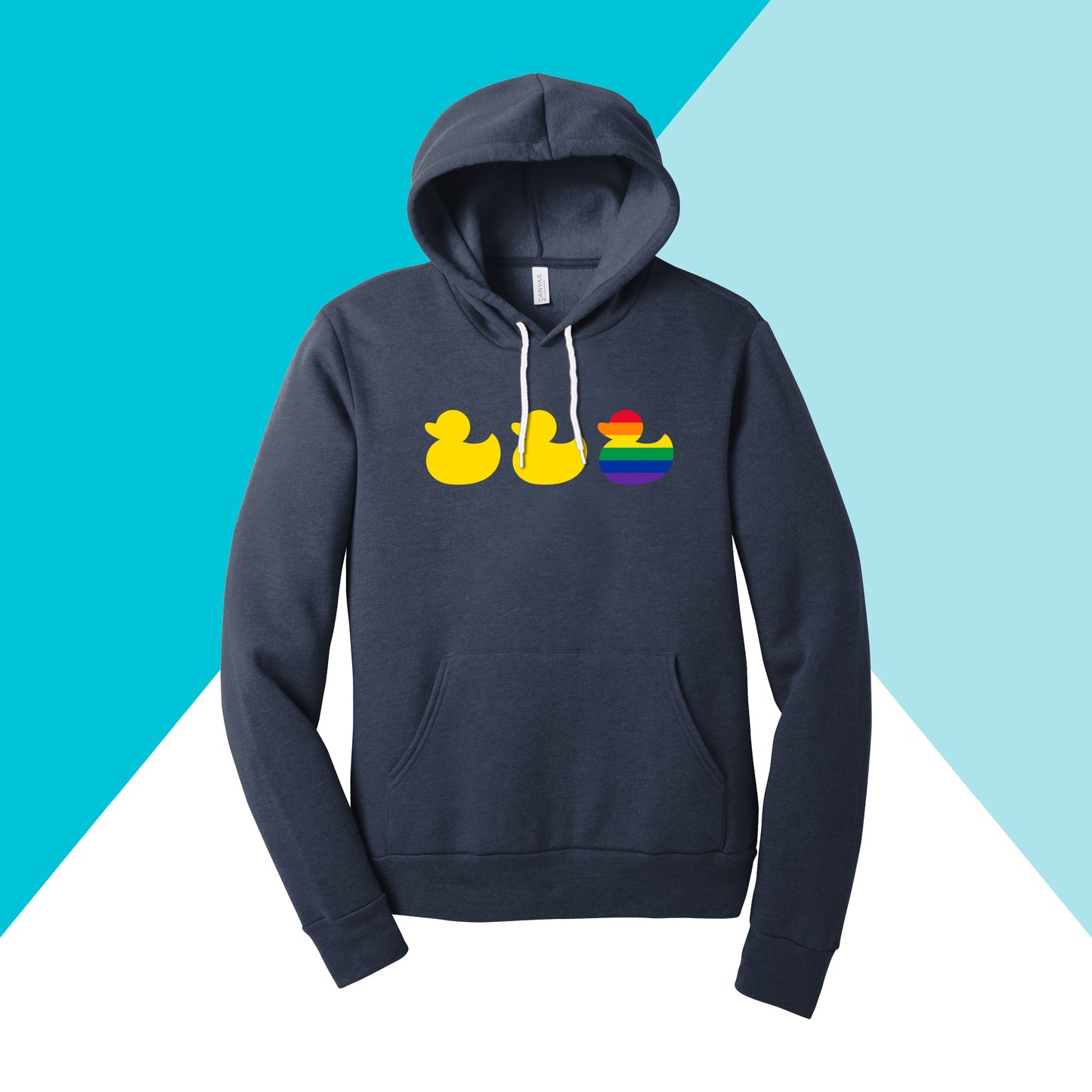 Duck Duck Gay Duck LGBTQIA+ Pride Hoodie Sweatshirt North Owl Apparel