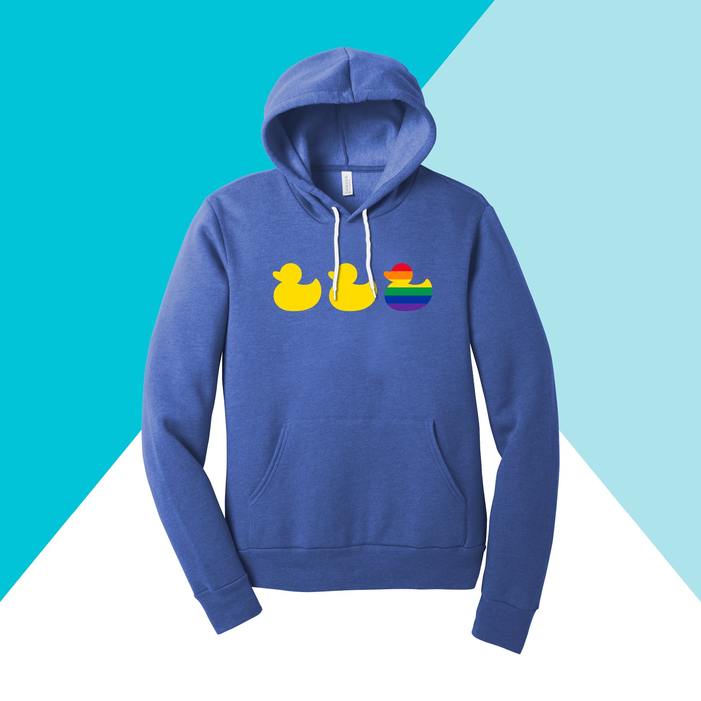 Duck Duck Gay Duck LGBTQIA+ Pride Hoodie Sweatshirt North Owl Apparel