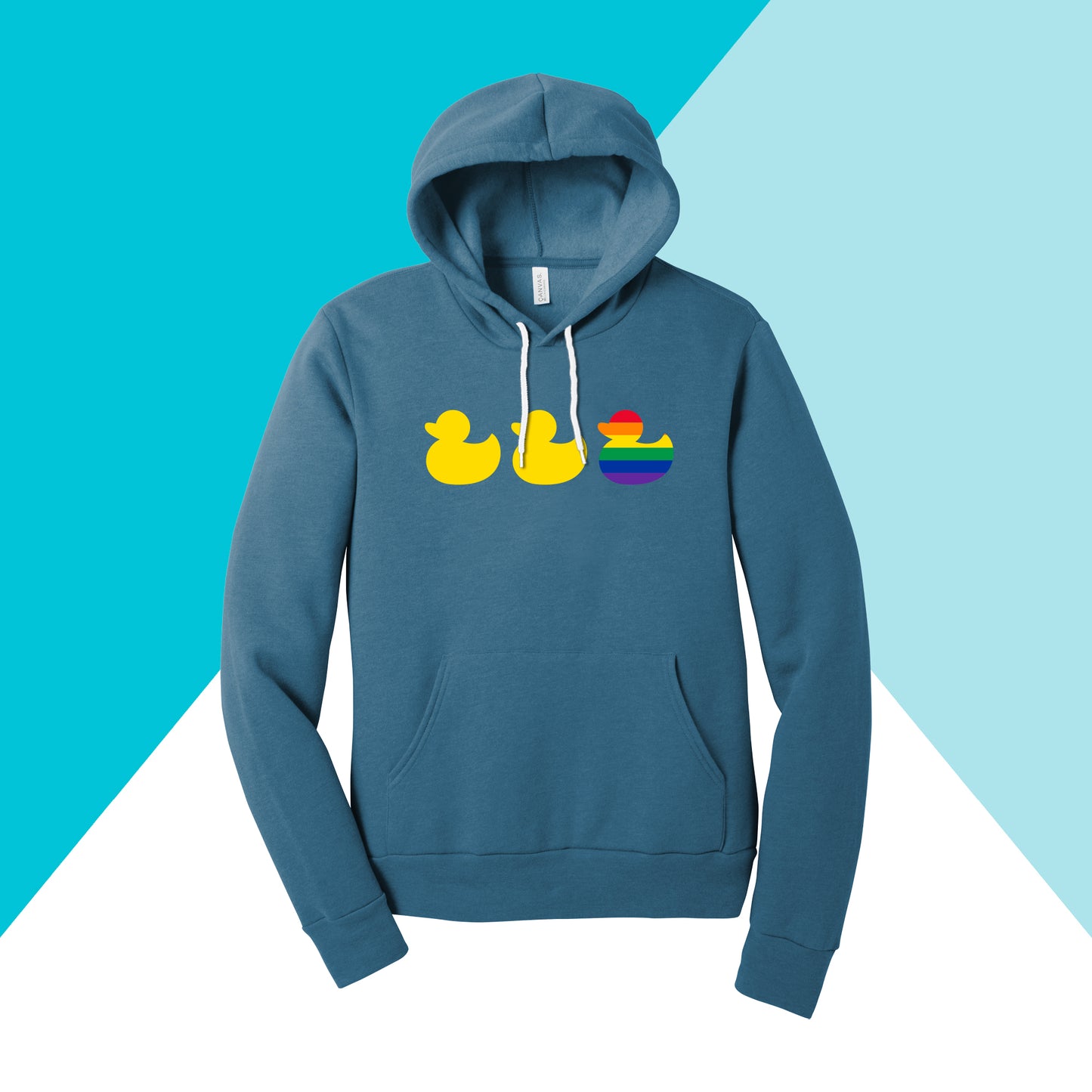 Duck Duck Gay Duck LGBTQIA+ Pride Hoodie Sweatshirt North Owl Apparel