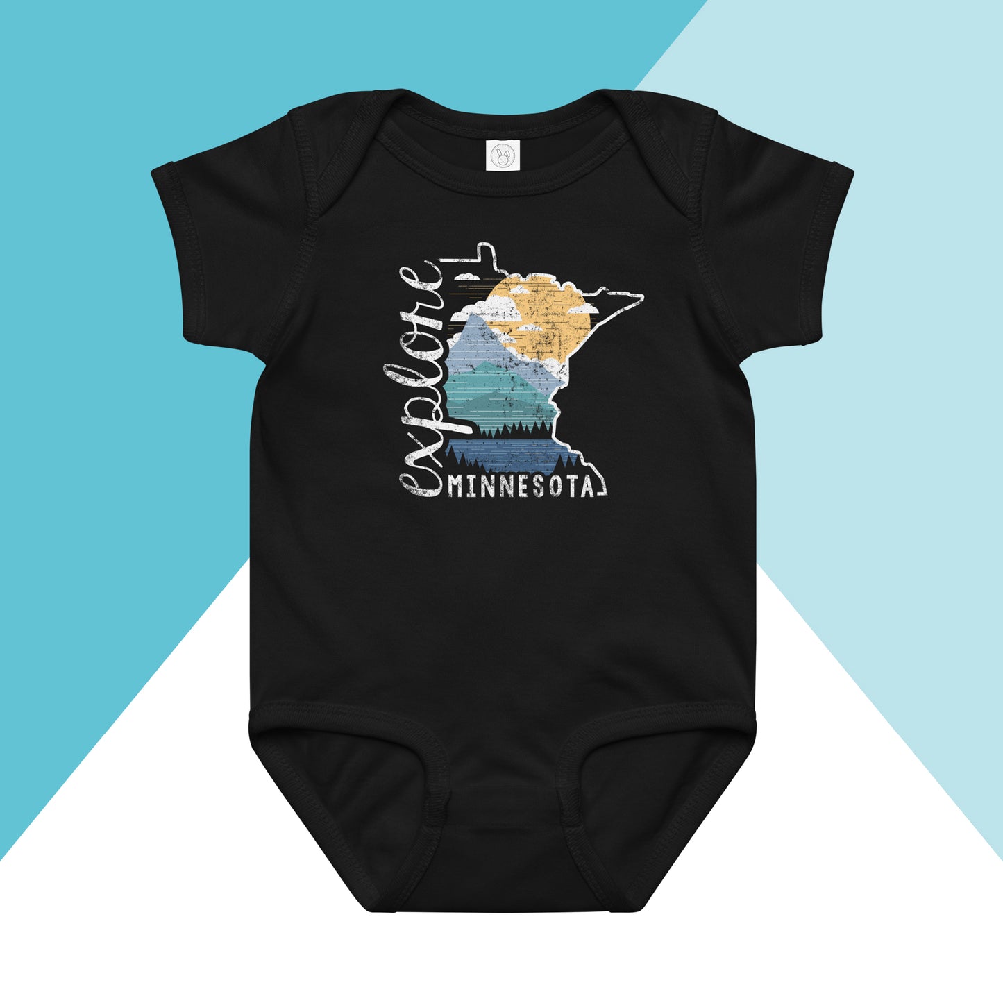 Explore Minnesota Distressed Baby Bodysuit North Owl Apparel