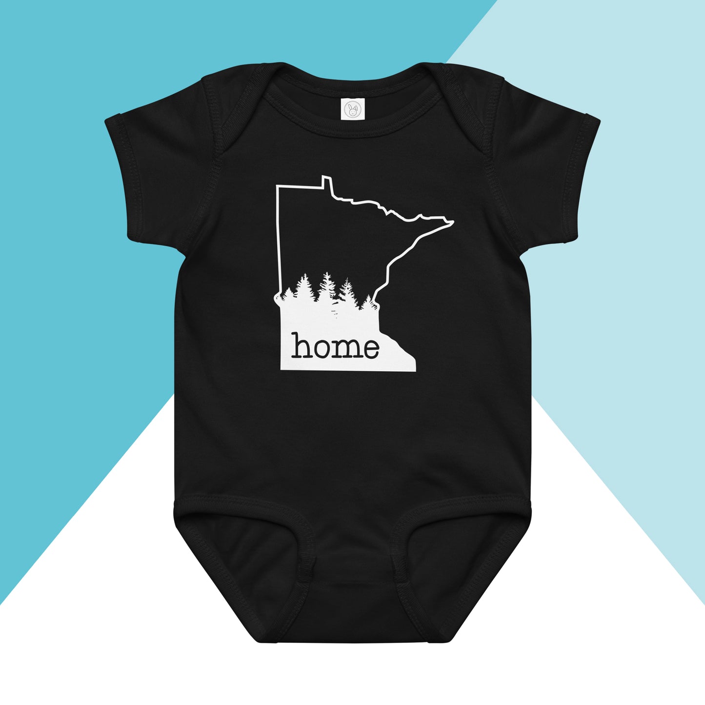 Minnesota Home Pine Trees Baby Bodysuit North Owl Apparel