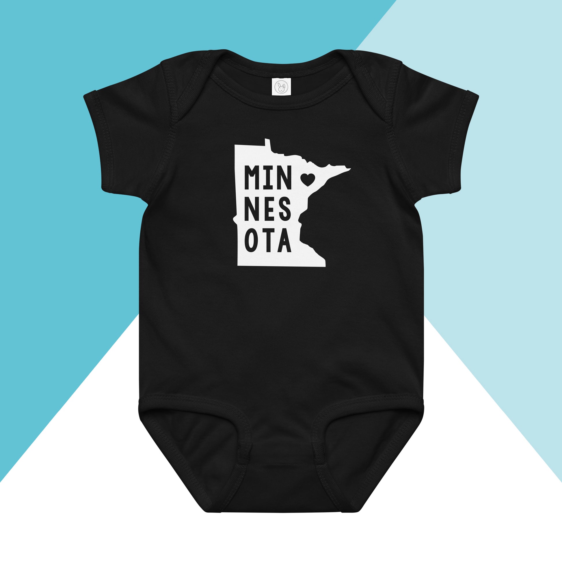 Minnesota State Shape Heart Baby Bodysuit North Owl Apparel
