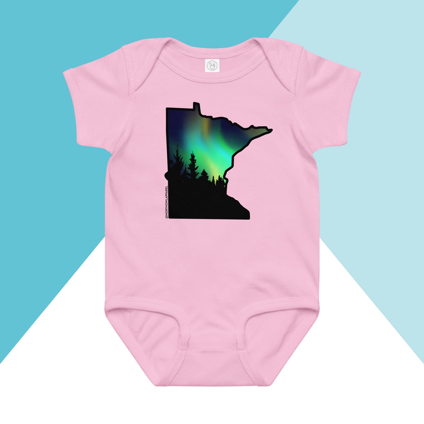 Minnesota Northern Lights Baby Bodysuit North Owl Apparel