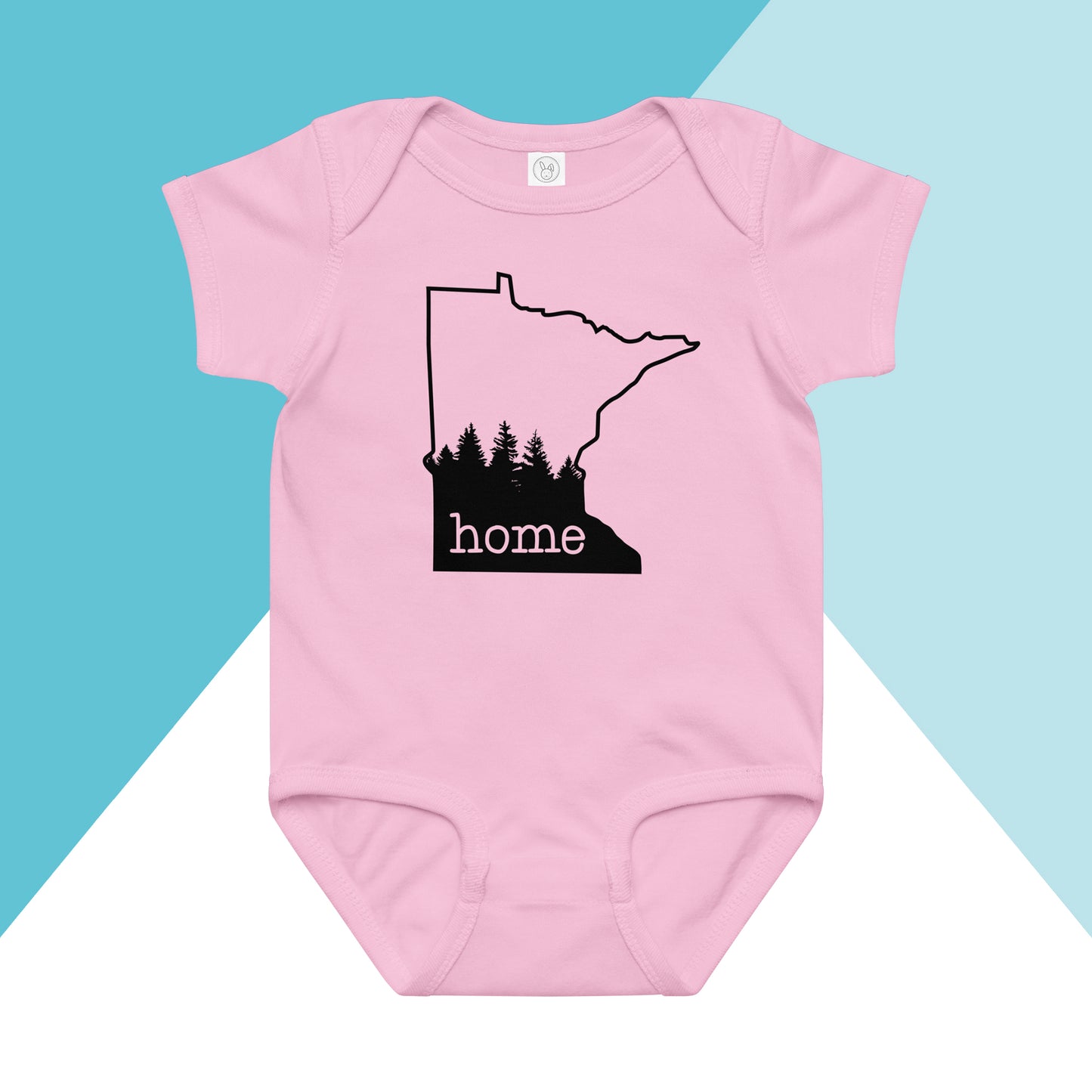 Minnesota Home Pine Trees Baby Bodysuit North Owl Apparel