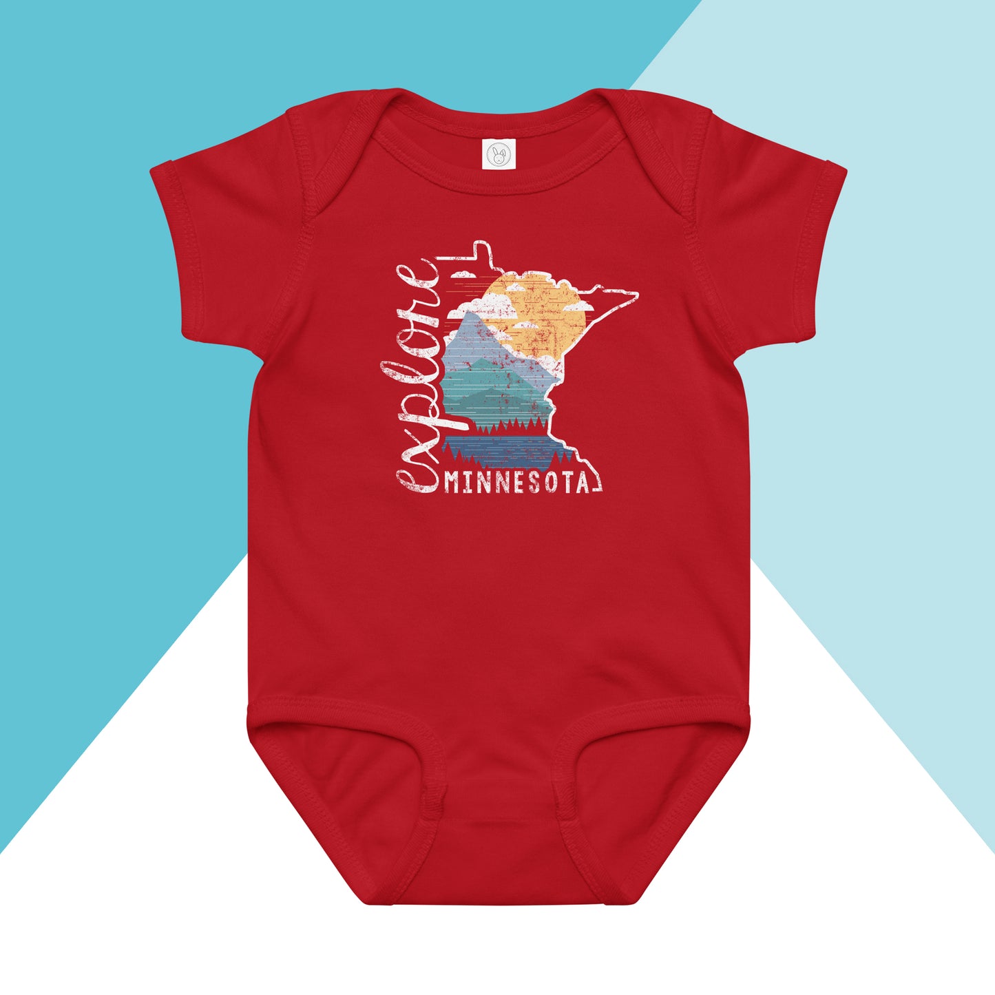 Explore Minnesota Distressed Baby Bodysuit North Owl Apparel