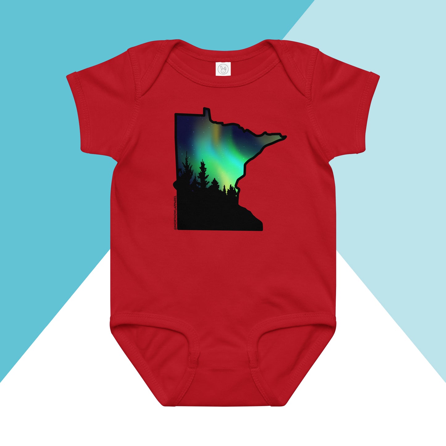 Minnesota Northern Lights Baby Bodysuit North Owl Apparel