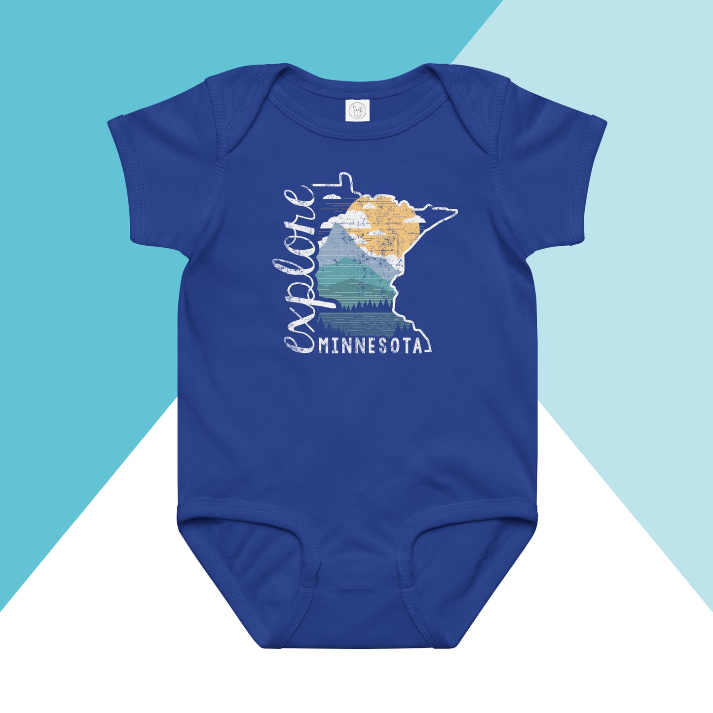 Explore Minnesota Distressed Baby Bodysuit North Owl Apparel
