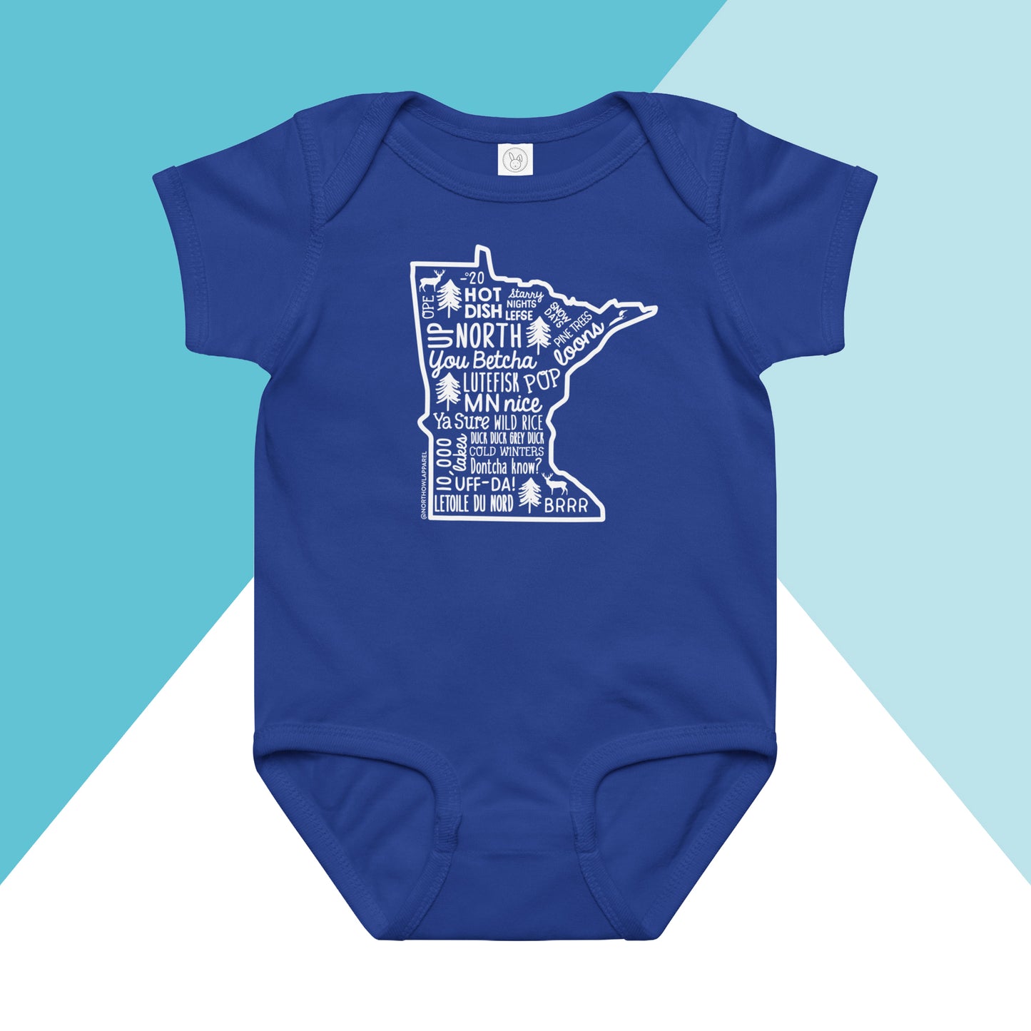 Minnesota Phrase Saying Baby Bodysuit North Owl Apparel