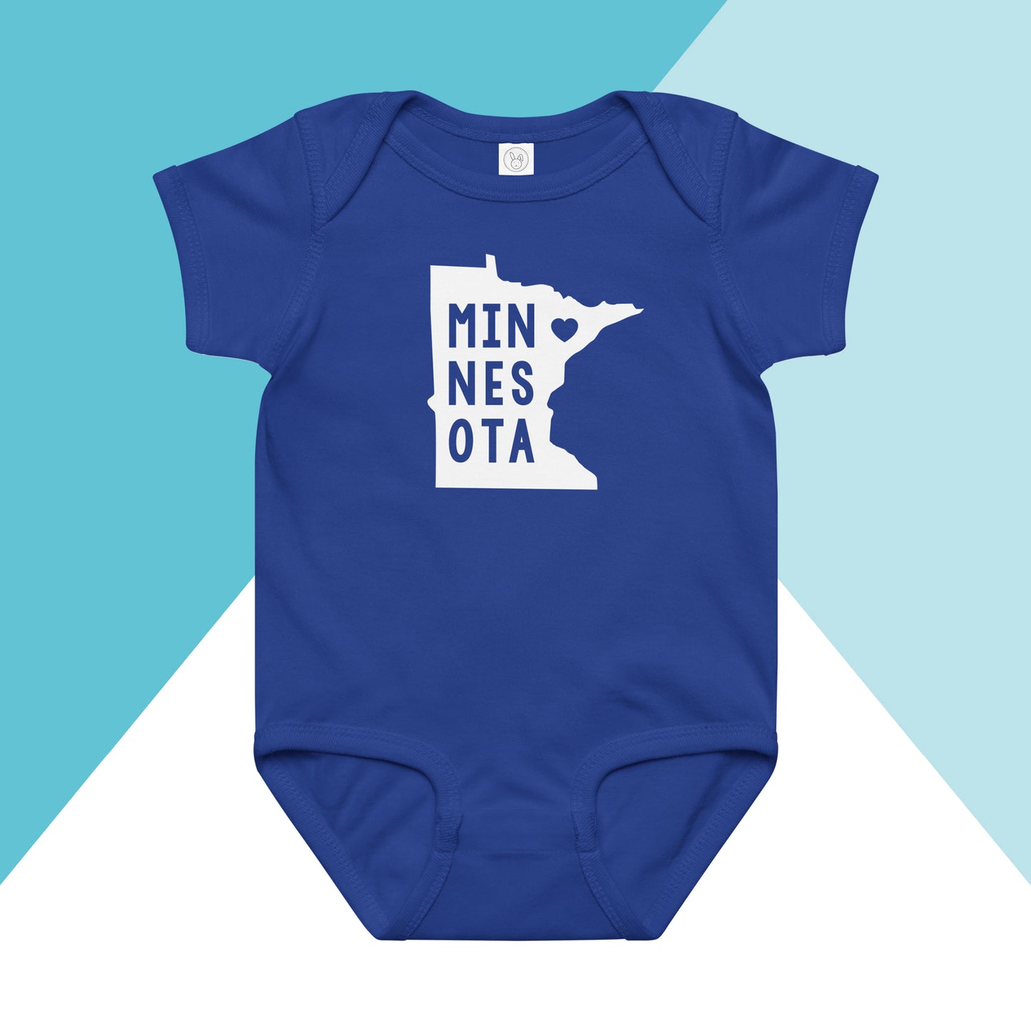 Minnesota State Shape Heart Baby Bodysuit North Owl Apparel