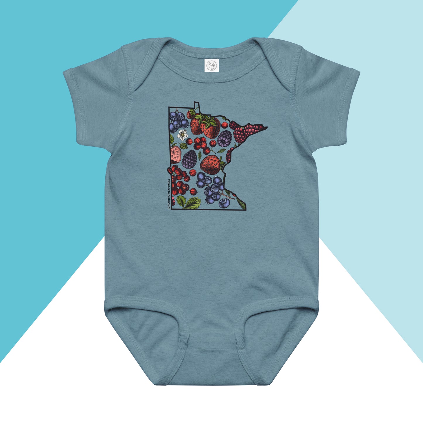 Minnesota Berries Fruit Baby Bodysuit North Owl Apparel