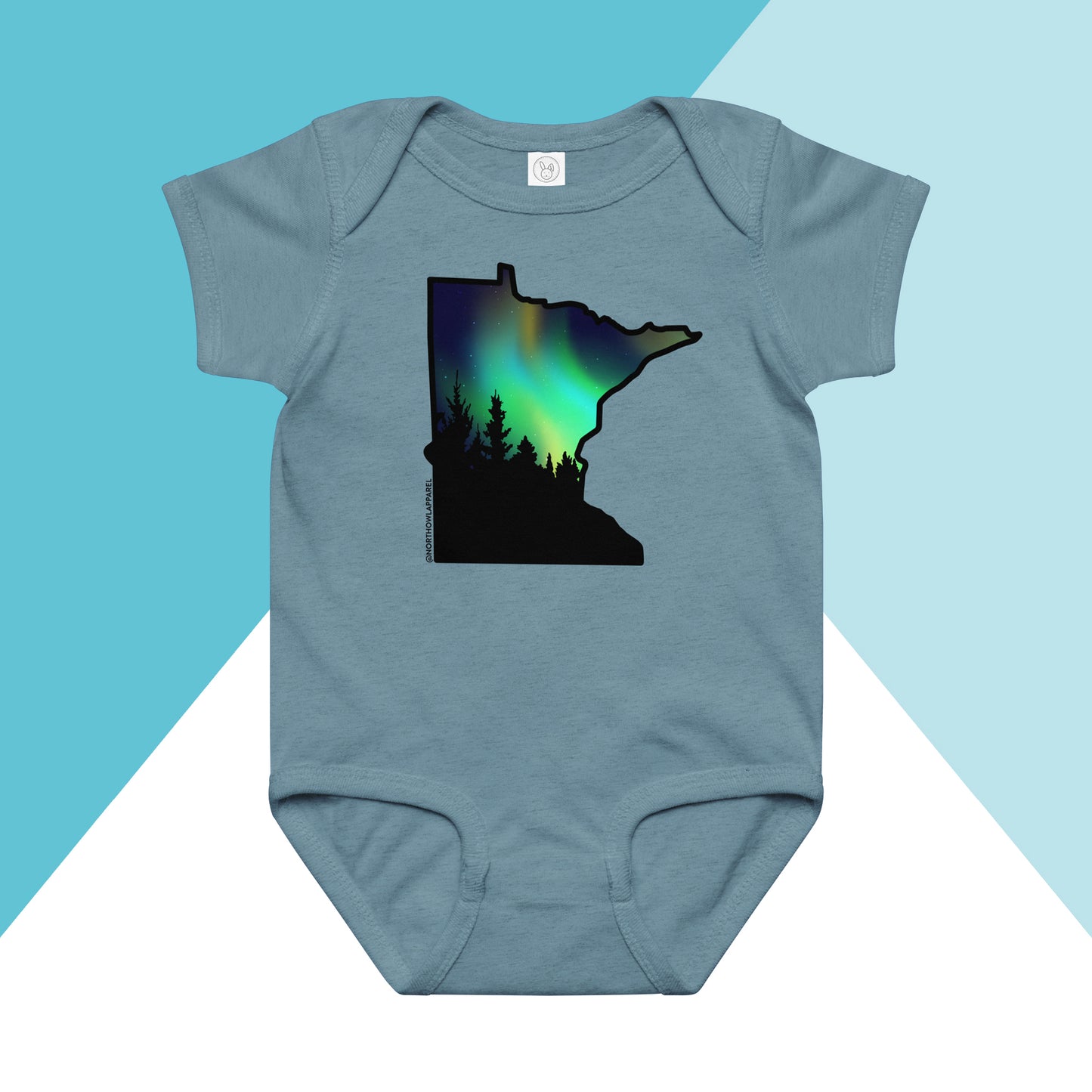 Minnesota Northern Lights Baby Bodysuit North Owl Apparel