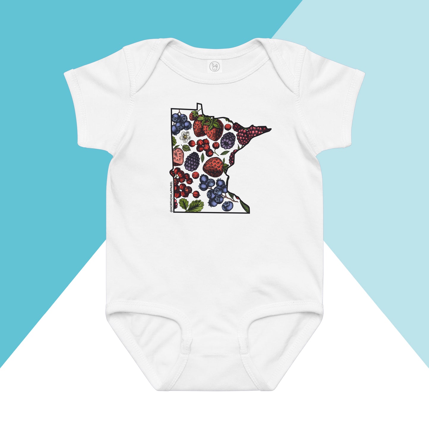 Minnesota Berries Fruit Baby Bodysuit North Owl Apparel