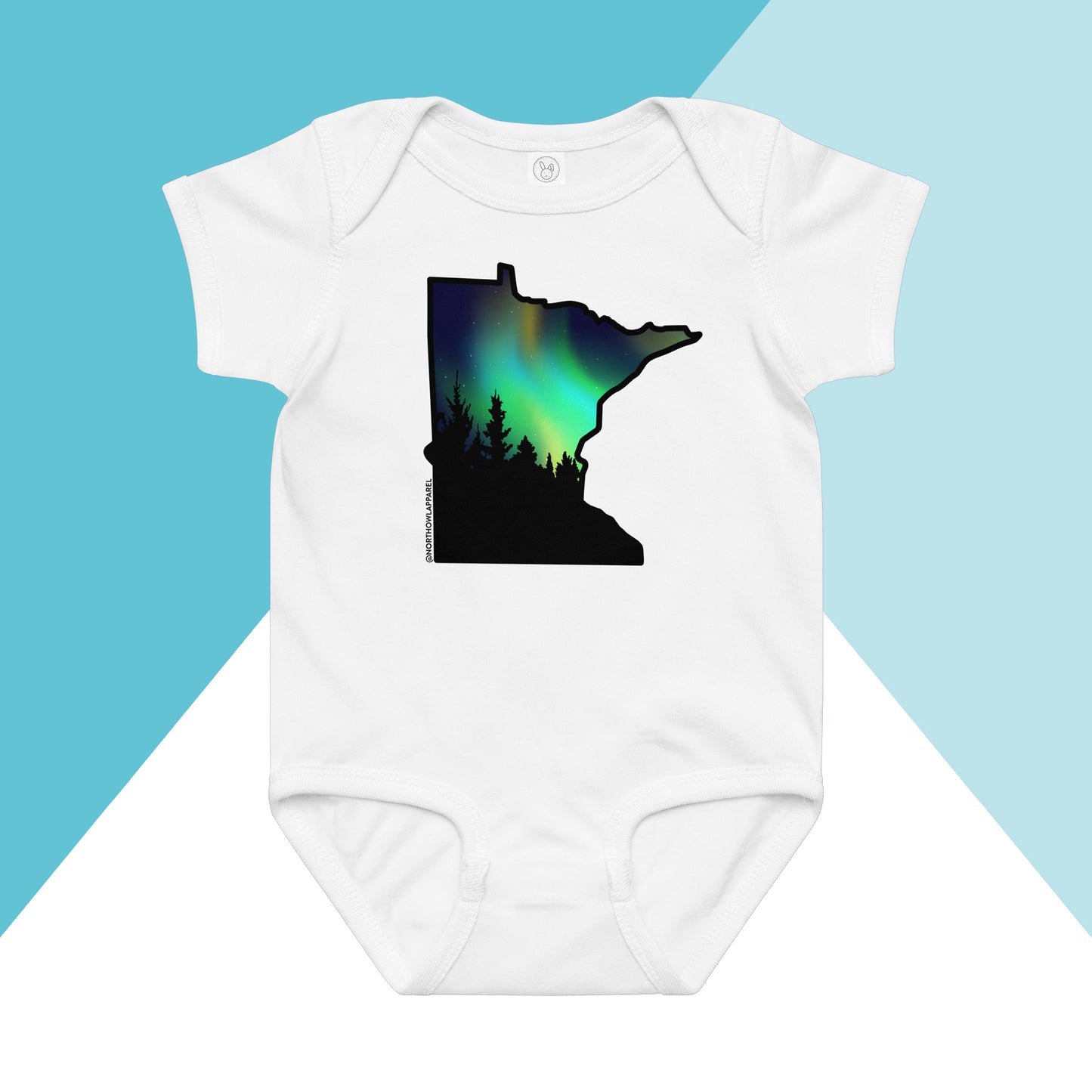 Minnesota Northern Lights Baby Bodysuit North Owl Apparel