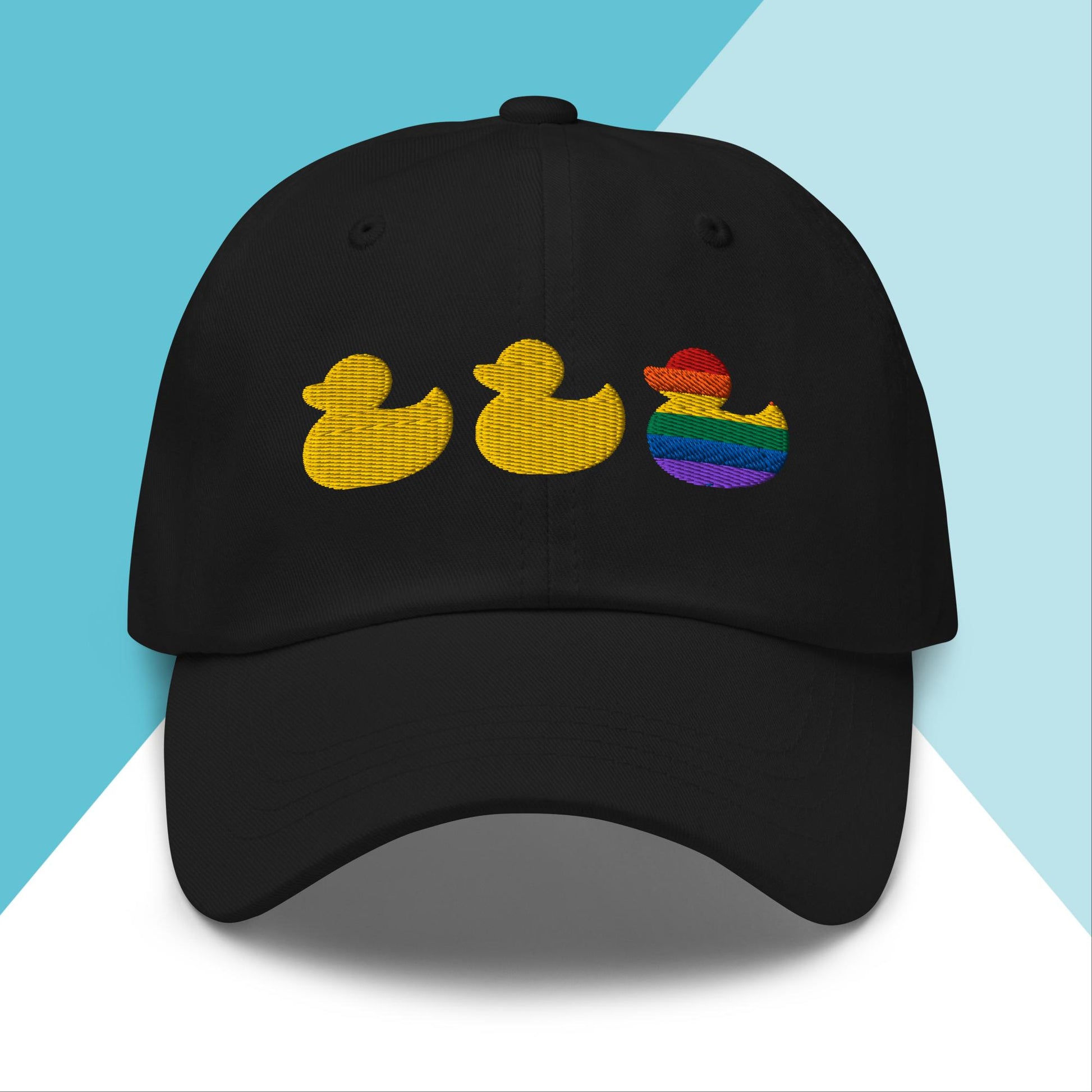 Duck Duck Gay Duck Baseball Cap Hat North Owl Apparel
