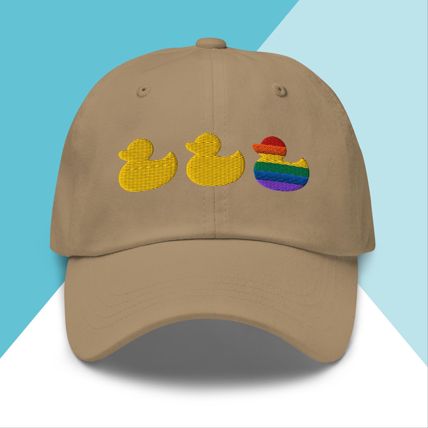 Duck Duck Gay Duck Baseball Cap Hat North Owl Apparel