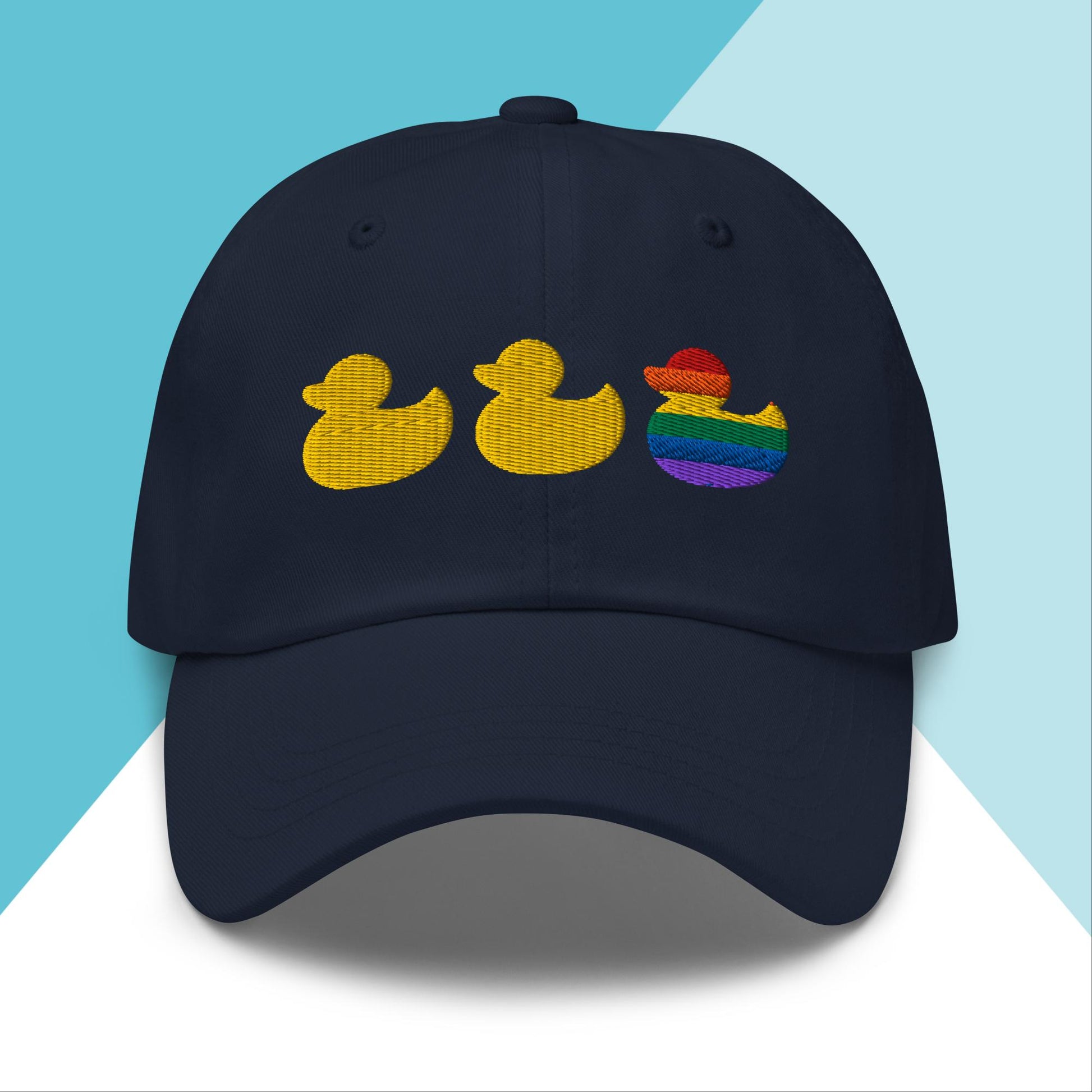 Duck Duck Gay Duck Baseball Cap Hat North Owl Apparel