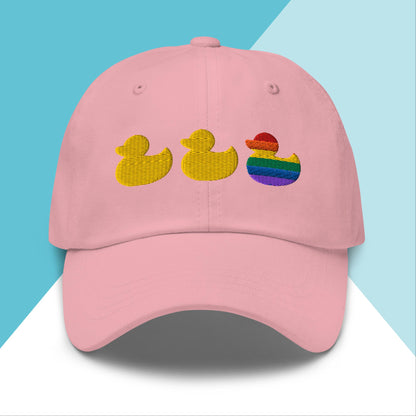 Duck Duck Gay Duck Baseball Cap Hat North Owl Apparel