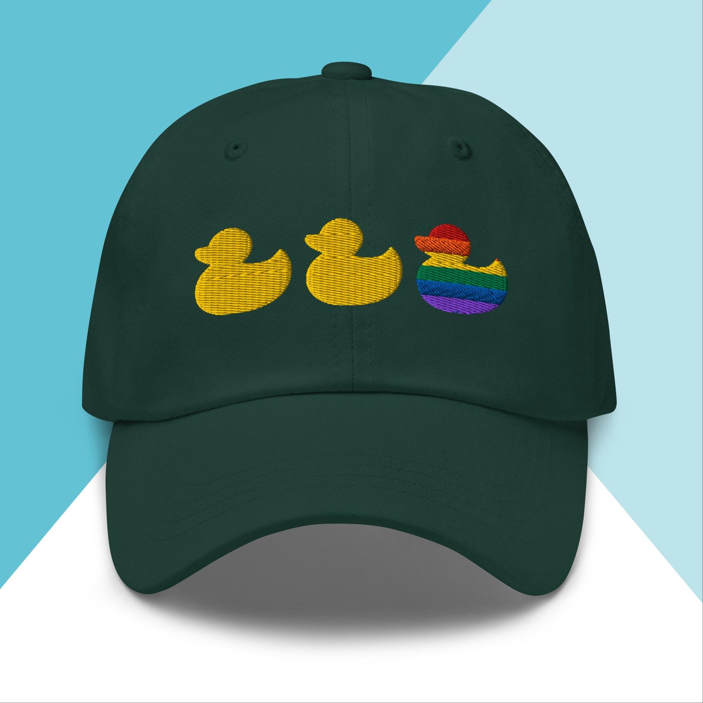Duck Duck Gay Duck Baseball Cap Hat North Owl Apparel