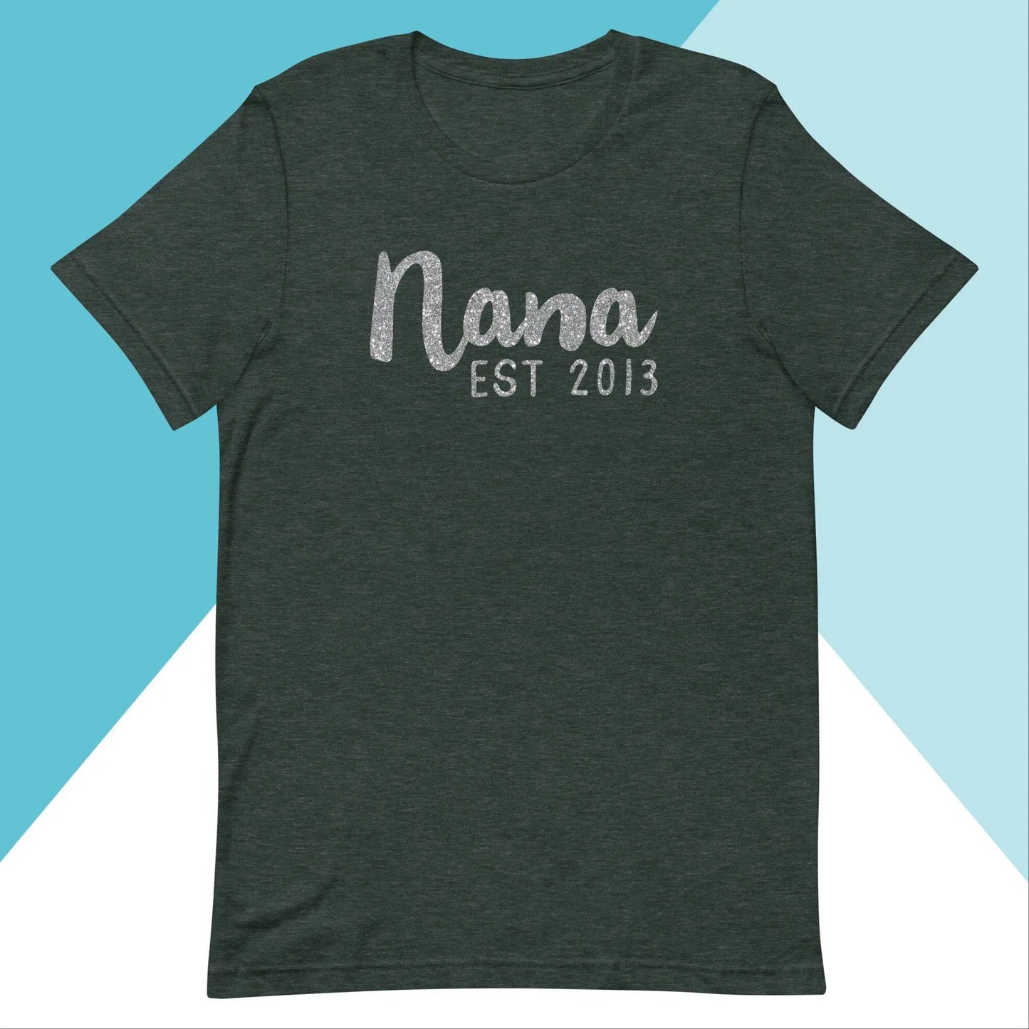 Nana Est Glitter Sparkle Customizable Unisex Shirt North Owl Apparel