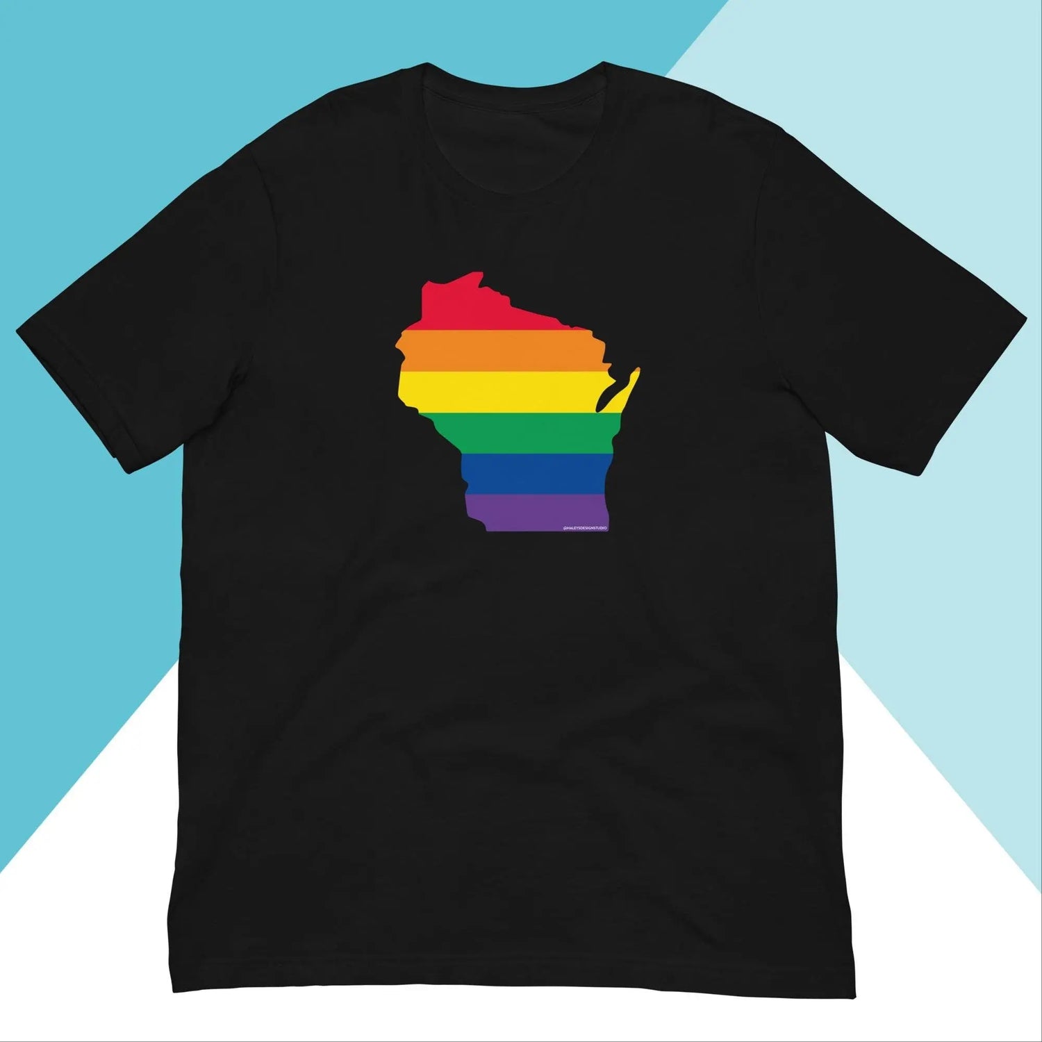 Wisconsin Pride Rainbow LGBTQIA+ Unisex Shirt North Owl Apparel