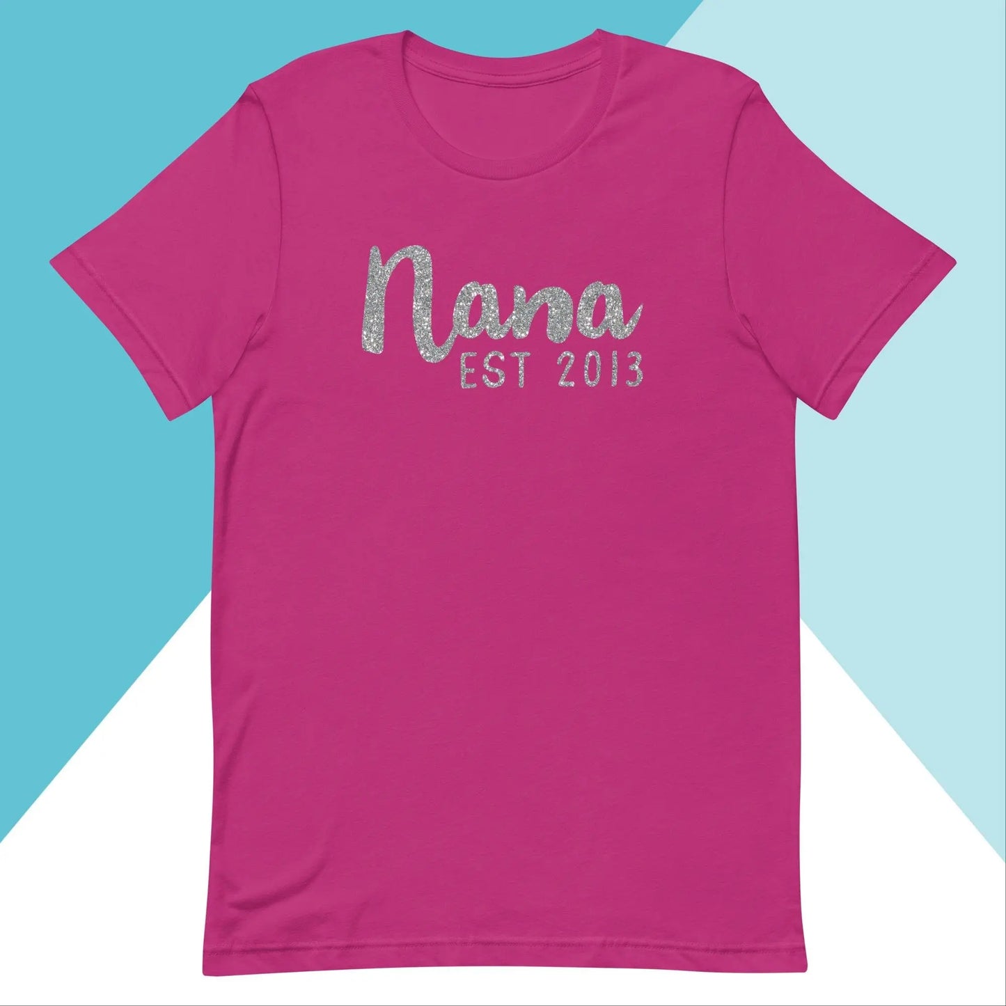 Nana Est Glitter Sparkle Customizable Unisex Shirt North Owl Apparel