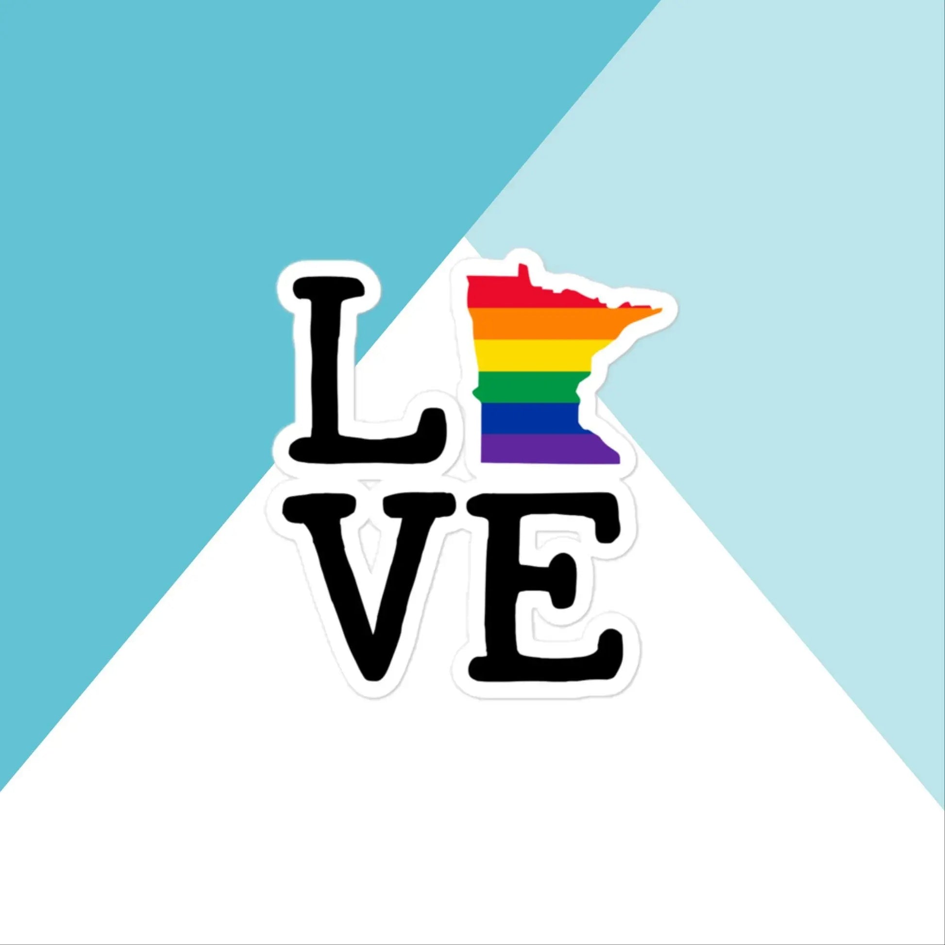 Minnesota Love Pride Rainbow Vinyl Sticker North Owl Apparel
