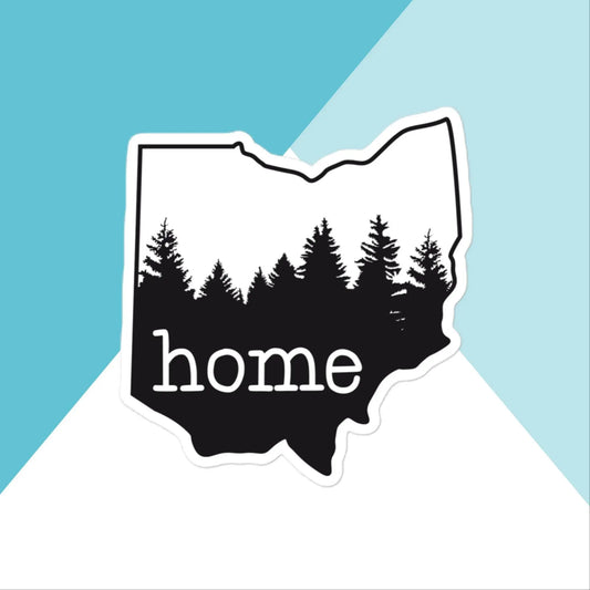 Ohio Home Pine Trees Vinyl Sticker North Owl Apparel