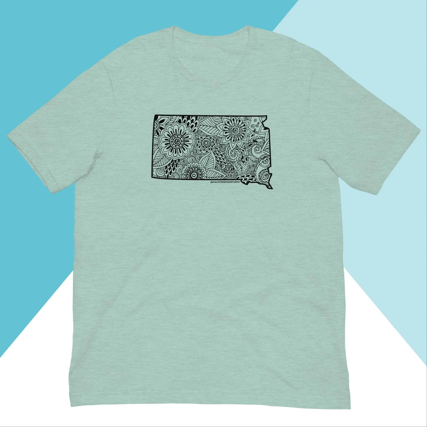 South Dakota Floral Mandala Unisex Shirt North Owl Apparel
